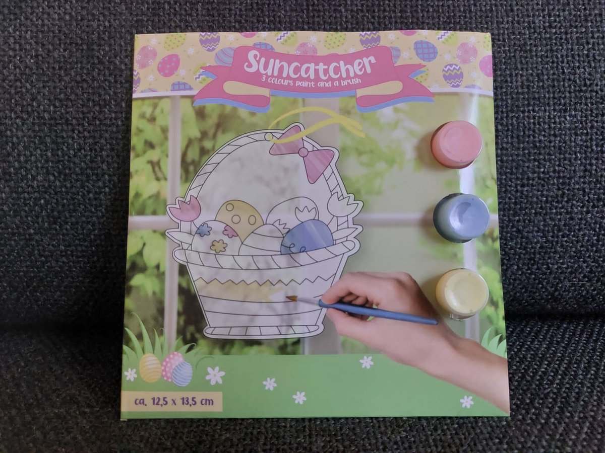 Pasen Zonlichtvanger - Schildersetje Pasen | Maak je eigen Zonlichtvanger - Suncatcher incl. Verf en penseel - Pase Suncatcher